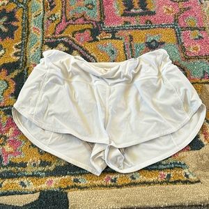 White Lululemon shorts
